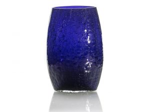 Kobalt Çatlatılmış Oval Vazo
