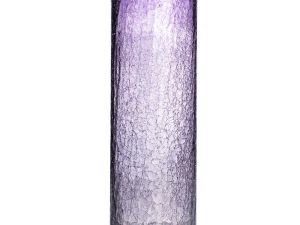 Çatlatılmış Silindir Vazo ( mor )